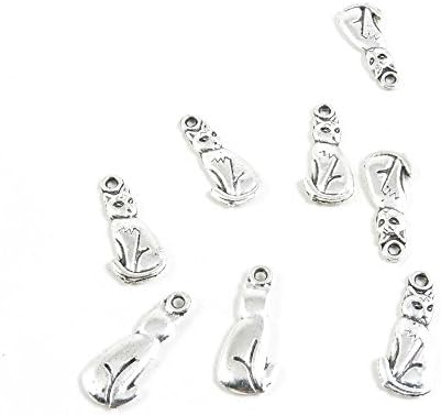 280 Pieces Antique Silver Tone Jewelry Making Charms Pendant Findings Craft Supplies Bulk Lots Arts A3AE8 Magical Cat Kitten