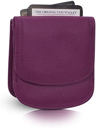 TAXI WALLET Berry Small Folding LEATHER Minimalist Card Wallet for Women Coin Purse