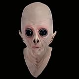 KINGMAS Alien Mask UFO The Extra Terrestrial ET Full Latex Mask