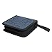 uxcell Map Pattern 40 Capacity CD DVD Wallet Case Holder Blue