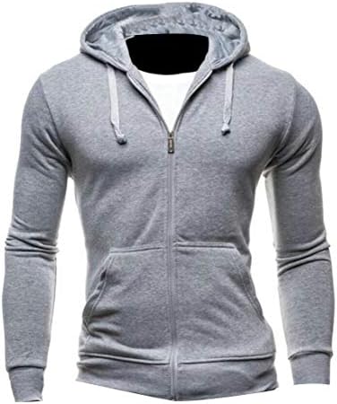 ShuangRun Mens Zip Active Solid Color Workout Hoodies Slim Sweatshirt Jackets