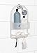 Zenna Home 5990KK, Medium Over-The-Showerhead Caddy, Frosted