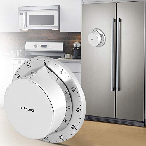 Magnetic Kitchen Timer Countdown Loud Alarm Stainless Steel Body Manual Mechanical for Cooking Baking Washing and Any Other Timing Projects - Thumbnail 4