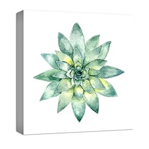 Canvas Wall Art Beautiful Cactus Painting Artwork for Home Prints Framed - 12x12 inches