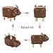 Artechworks Upholstered Ride-On Animal Ottoman Footrest Stool with Vivid Adorable Animal-Like Features,Perfect for Gift, Changing Shoes, Decoration, Toys, Without Storage(Brown Buffalo), Brown