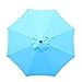 Blissun 9' Patio Umbrella Aluminum Semi-auto Autotilt and Crank Garden Parasol (Light Blue)