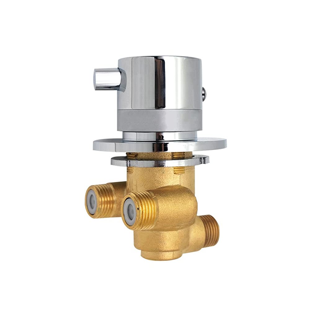AFUDER Thermostatic Shower Valve Brass Shower Mixer tap Thermostatic Mixing Valves 1 Way Output Valve Faucets Wall Mounted Cold&Hot Water Mixing