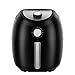 Air Fryer, 5.8 Quarts Air Fryers w/Accessories Cookbook, Grill Rack and Tongs Black