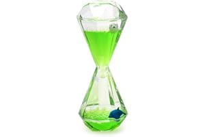 XINBAOHONG Liquid Motion Bubbler for Kids and Adults Hourglass Liquid Bubbler Timer for Sensory Play Fidget Toy Stress Management Desk Decor(Green)