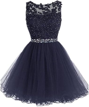 Drasawee Short Tulle Evening Cocktail Ball Gowns Prom Dresses for Teen Girls