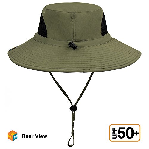 image for SUN CUBE Premium Boonie Hat with Wide Brim, Adjustable Chin Strap | Ou