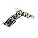 QNINE Internal USB 2.0 PCI Card, 4 External and 1 Internal, 5 Ports PCI Expansion to USB 2.0 Adapter Hub Controller, High Speed 480Mbps for Desktop