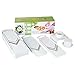 LisaKitchen 3 Stainless Steel Blades Mandoline Slicer for Vegetable, Fruit & Cheese