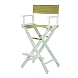 Casual Home Director's Chair ,White Frame/Olive