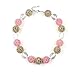 Bouren Girl Pink Golden Transparent Bead Chunky Bubble Gumball Necklace