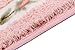 JSJ_CHENG Oval Soft Cute Rose Floral Microfiber Bathroom Area Rugs and Mats Non-slip (17.7-inch By 29.5-inch, pink)