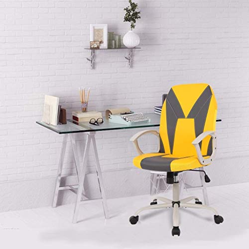 Smugchair Gaming Chair Ergonomic Office Chair Desk Chair Executive Bonded Leather Computer Chair, Yellow
