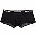 FEESHOW Men's Soft Mesh See-through Boxer Briefs Shorts Bulge Pouch Underwear (Black, M)