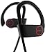 XELA [ Sale ] - iPhone/Android - Bluetooth Headphones (Best Sport Wireless Stereo Headset with Microphone, Travel Case, Noise Reduction, True Beats, Neckband Style) (Black Wire)