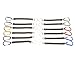 DICERO Fishing Lanyard (Pack of 12) Accessories Plastic Retractable Coiled Tether with Carabiner for Pliers Lip Grips Tackle Fish Tools