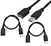 SaiTech IT 2 Pack Short Length 1 Feet USB 3.0 Extension Cable, USB 3.0 A Male to Female Extender Cable