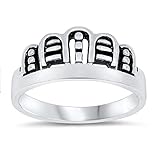 North Arrow Shop Simple Aztec Crown 925 Sterling