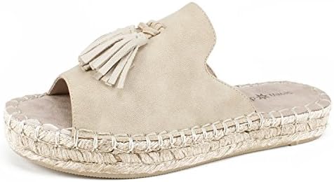 SEVEN DIALS Womens Wendelle Open Toe Espadrille, Natural/Sueded/Smoot, Size 6.0