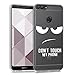 kwmobile Clear Case Compatible with Huawei Enjoy 7S / P Smart (2017) - Phone Case Soft TPU Cover - Don't Touch My Phone White/Transparent