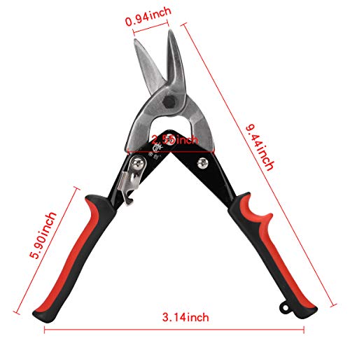 Aviation Snip Left Tin Snips Cutting Metal Shears with tooth