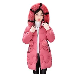 KELUOSI 3-12 Jaar Meisjes Winterjas Donsjas Jassen Warme Kleding met Capuchon