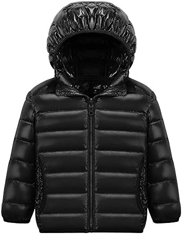 Wxian Unisex Children Lightweight Down Coat Warm Puffer Jacket with Hood
