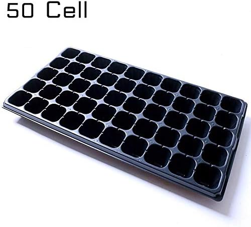 Vanproo 50 Cell Seed Starter Tray, Extra Strength 1020 Starting Trays for Planting Seedlings, Propagation, Germination Plugs