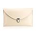 GEARONIC Clutch Purses, PU Leather Evening Envelope Clutch Handbags Womens Crossbody Bag with Chain Strap Beige