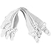 TINKSKY 4pcs Bed Sheet Grippers Garter Fastener Straps Elastic White