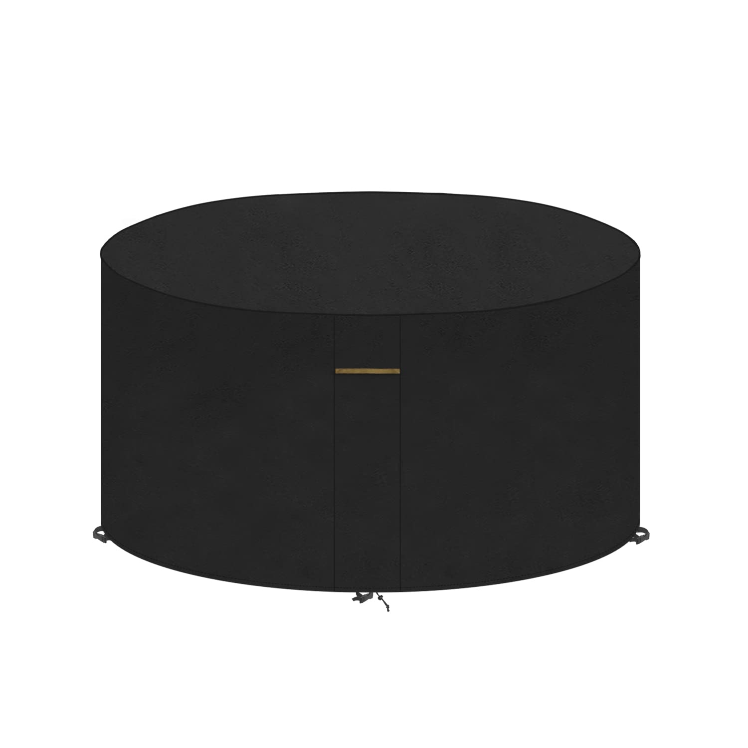 VANSHEIM Outdoor Table Cover for Garden Furniture Waterproof Fabric Outdoor Small Round Table Chair Waterproof Cover for Garden Furniture Heavy Duty Oxford Fabric Weatherproof Covers Ø130x71cm