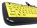 ACP Ezsee Low Vision Keyboard Large Print Yellow Keys by Ergoguys
