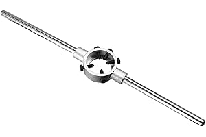 CoCud Die Stock Wrench, Fit M24-M27 / 36mm-55mm (OD) Round Dies, Nickel Plated Adjustable Die Handle Holder - (Applications: 