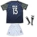 2018 Germany MULLER #13 Home Away Soccer Kids Jersey & Short Socks Set Youth Sizes (Away, 13-14 YEARS)