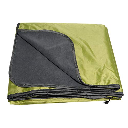 FANCYWING Outdoor Fleece Blanket XL Hooded Stadium Mat - Waterproof/Windproof Blanket for Camping, Picnic, Sports, Festival, Football, Baseball, Concerts, Grass, Dog, Beach (79 x 55 inches)