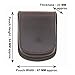 Genuine Leather Pouch Large Size Pocket Watch Holder Dark Brown Color LP03