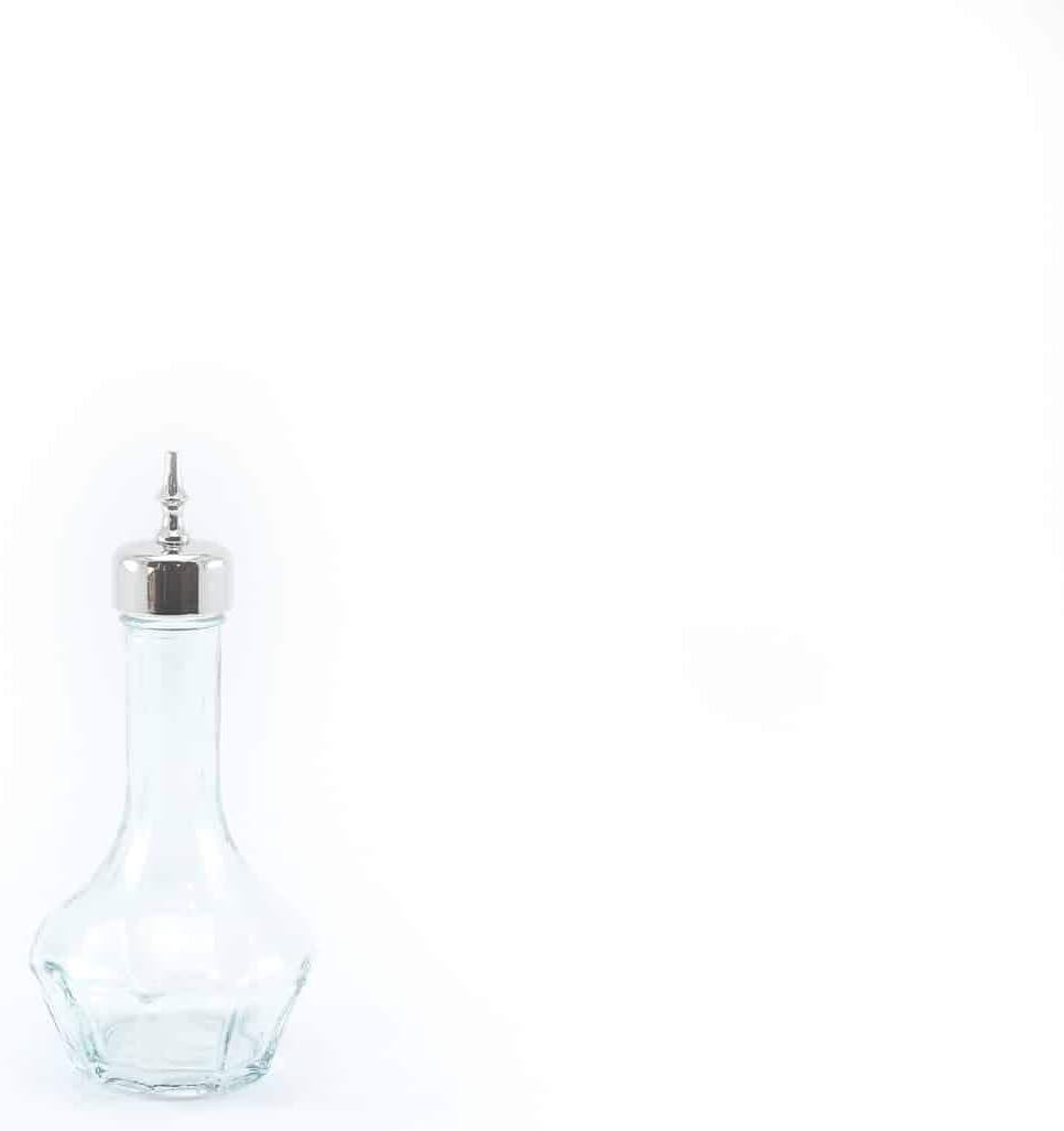 Uber Bar Tools. Bitters Bottle. Chrome Top, Patterned Glass. Cocktails, Drinks. 90mL Capacity