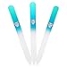 Glass Nail Files, Glass Fingernail Files for Gentle Manicure Nail Care, Expertly Shape Nails & Enjoy a Smooth Finish - Bona Fide Beauty 3-Piece Premium Czech Glass Files