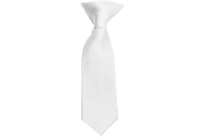 Romario Manzini Solid Color Boy's 8" Clip On Tie Age 0 to 2 Years Old
