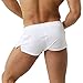 D.M Boxer Trunks Underwear for Men Sexy Style (M, White)