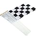 Pangda 24 Pieces Checkered Flag 8 x 5.3 Inch Racing Polyester Flags with Plastic Stick