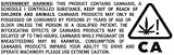 CA Emergency Regulation Cannabis Warning Labels (100)