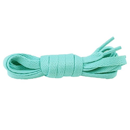 Alonea Flat Coloured Athletic Sneaker Shoe Laces Strings Shoelaces Bootlaces (Mint Green) - Thumbnail 2