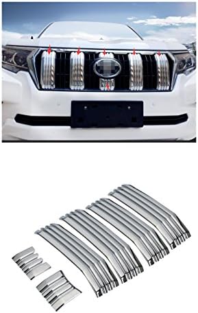 Chrome Front Center Grille Strip Decor Trim For Toyota Land Cruiser Prado FJ150 2018