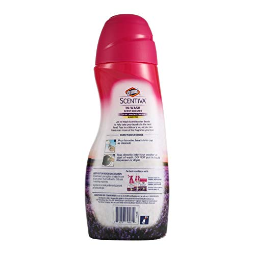 CLOROX SCENTIVA SCENT BOOSTER BEADS LAUNDRY FRESHENER, TUSCAN LAVENDER & JASMINE – IN-WASH FRAGRANCE BOOSTER FOR CLOTHES, ODOR ELIMINATOR, LONG-LASTING FRESH SCENT BEADS – 9.7 OUNCE