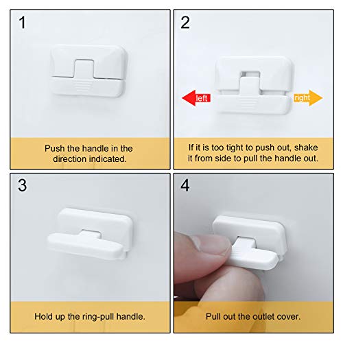 Babepai Outlet Plugs Covers Baby Proofing Electrical Child Protector Safety Caps Wall Plug Socket Covers for US 3-Prong and 2-Prong Durable Accidental Shock Hazard Prevention Guards 50 Pack White - Thumbnail 5